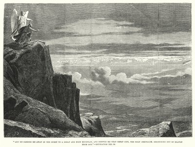 He carried me away in the spirit to a great and high mountain, Revelation XXI by English School