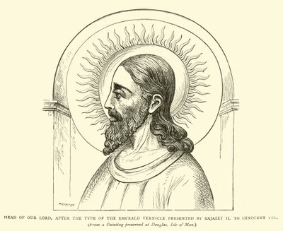 Head of Our Lord, after the type of the Emerald Vernicle presented by Bajazet II to Innocent VIII by English School