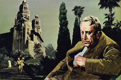 Hearst built a massive, extravagant house at San Simeon by English School