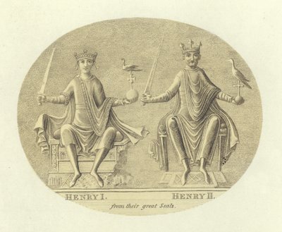 Henri I and Henry II, Kings of England by English School