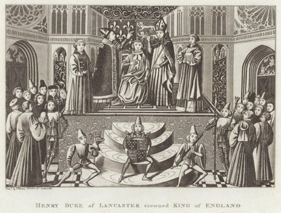 Henry Duke of Lancaster Crowned King of England by English School