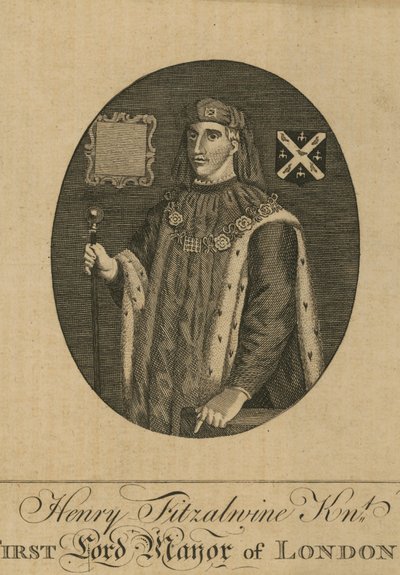 Henry Fitzalwine, First Lord Mayor of London by English School