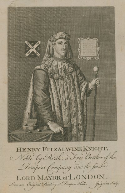 Henry Fitzalwine, the first Lord Mayor of London by English School