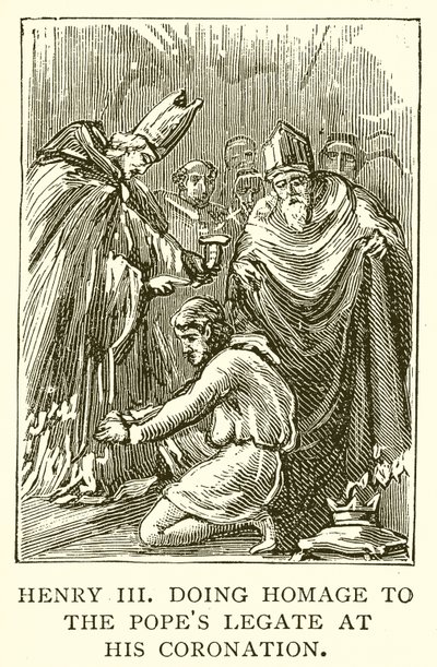 Henry III doing Homage to the Pope