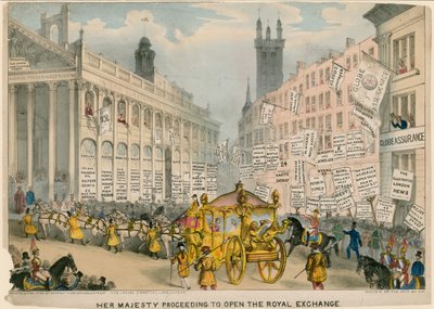 Her Majesty Proceeding to Open the Royal Exchange, London by English School