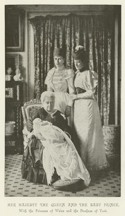 Her Majesty the Queen and the Baby Prince, with the Princess of Wales and the Duchess of York by English School