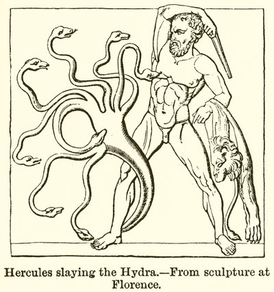 Hercules Slaying the Hydra by English School
