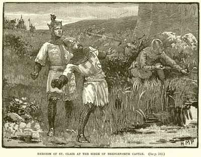 Heroism of St. Clair at the Siege of Bridgenorth Castle by English School