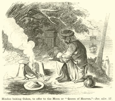 Hindoo baking Cakes, to offer to the Moon or Queen of Heaven by English School