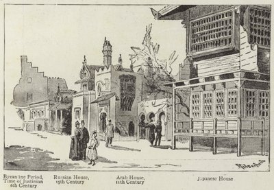 History of Human Dwellings at the Paris Exhibition by English School