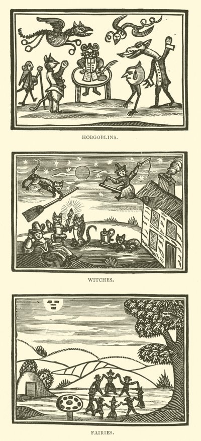 Hobgoblins, witches, fairies by English School