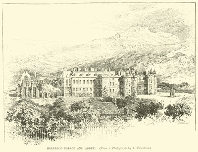 Holyrood Palace and Abbey by English School