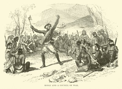 Hongi and a Council of War by English School