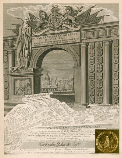 Honorary Membership of the Royal Jennerian Society by English School