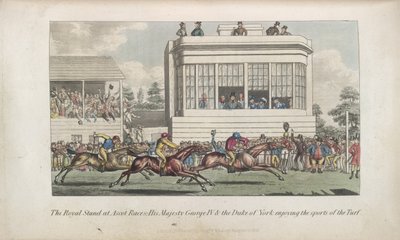 Horse Racing at Ascot, from Anecdotes of the Turf, the Chase, the Ring by English School