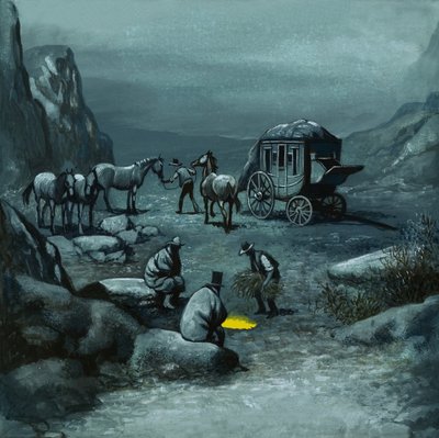 Horses were changed during the journey by English School
