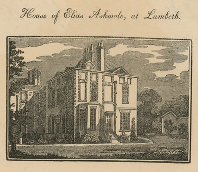 House of Elias Ashmole at Lambeth by English School