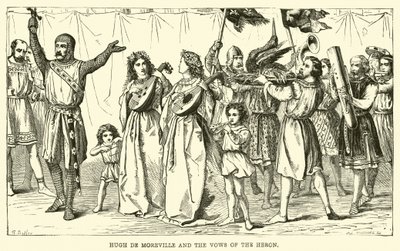 Hugh de Moreville and the Vows of the Heron by English School