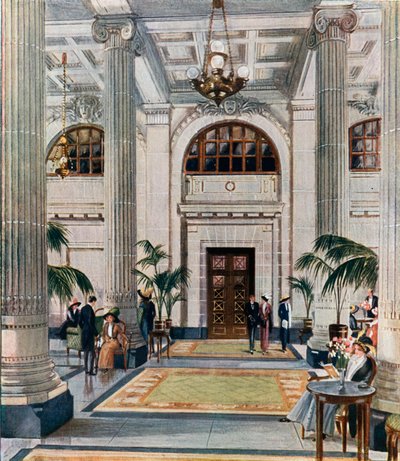 Hypostyle Hall of the New Midland Adelphi Hotel, Liverpool by English School