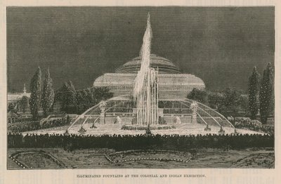 Illuminated Fountains at the Colonial and Indian Exhibition by English School