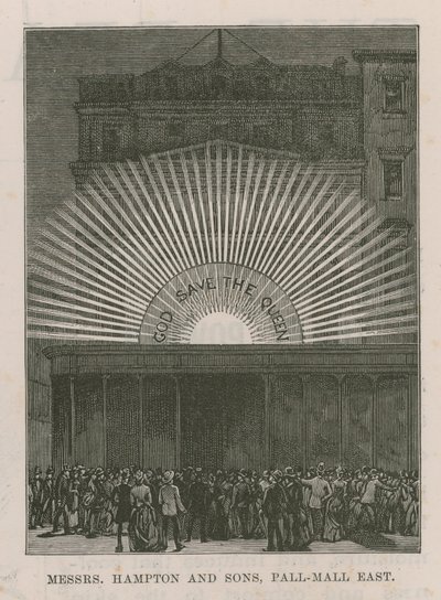 Illuminations Adorning Messrs Hampton and Sons by English School