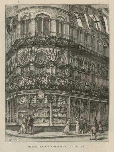 Illuminations and Decorations Adorn Messrs Mappin and Webb by English School