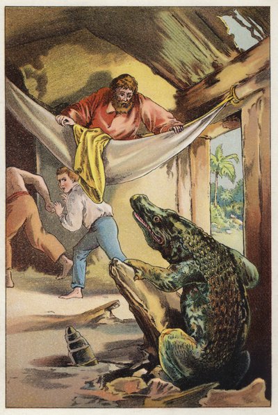Illustration for Martin Rattler by Ballantyne: An Intruder by English School