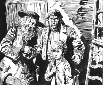 Illustration for Oliver Twist by Charles Dickens by English School