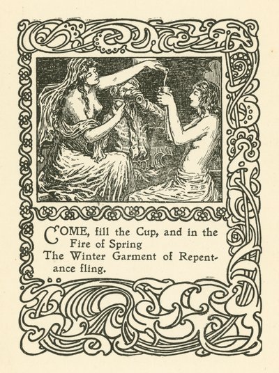 Illustration for Rubaiyat of Omar Khayyam by English School