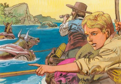 Illustration for Swiss Family Robinson by English School