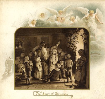 Illustration for The Coming Of Father Christmas by English School