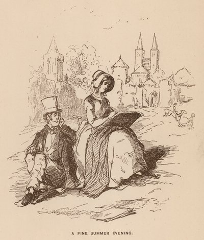 Illustration for Vanity Fair by Thackeray by English School