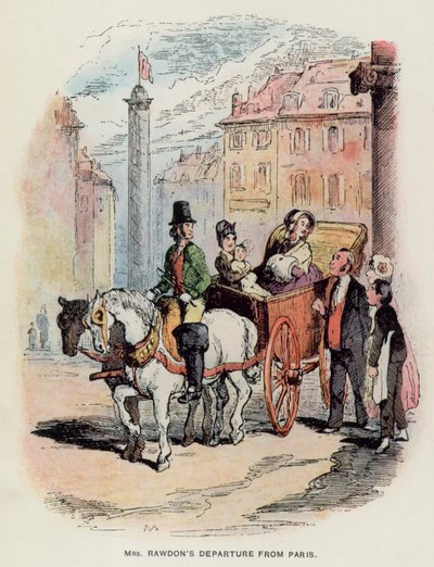 Illustration for Vanity Fair by Thackeray by English School
