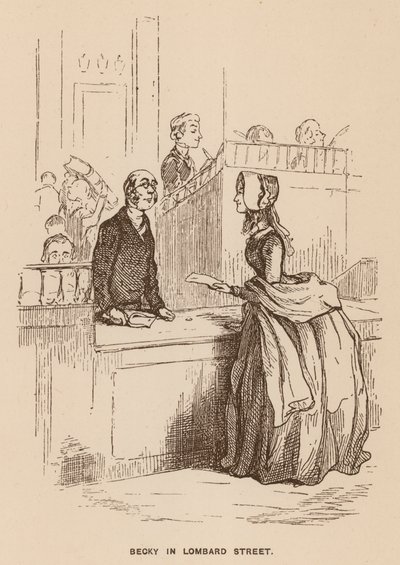 Illustration for Vanity Fair by Thackeray by English School