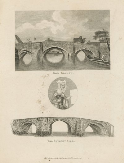 Illustrations Depicting the Bow Bridge by English School