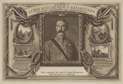 In Memory of Lord Kitchener of Khartoum by English School