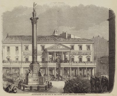 Inauguration by the Pope of the Column of the Immaculate Conception by English School