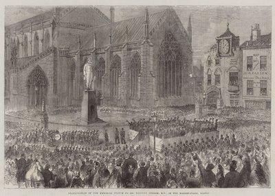 Inauguration of the Memorial Statue to Mr Herbert Ingram, MP, in the Market-Place, Boston by English School