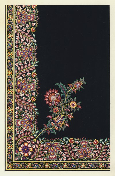 Indian Embroidered Satin Apron by English School