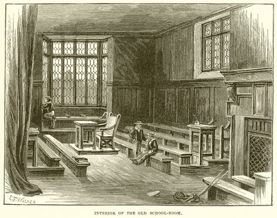 Interior of the Old School-Room by English School