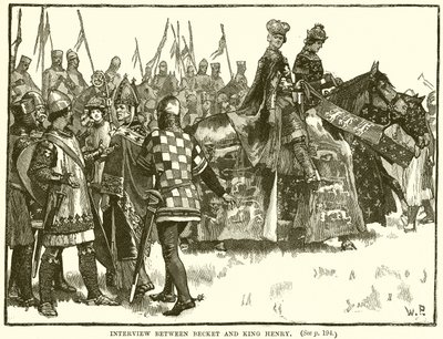 Interview Between Becket and King Henry by English School