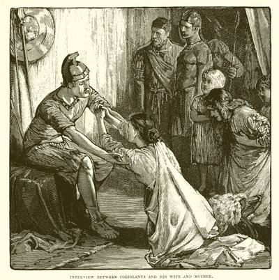 Interview Between Coriolanus and His Wife and Mother by English School