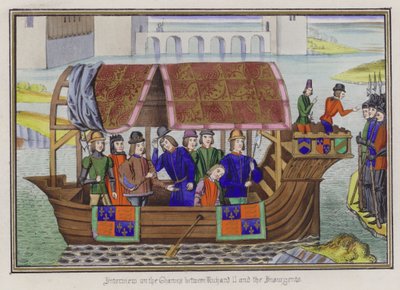 Interview on the Thames between King Richard II and the Insurgents by English School