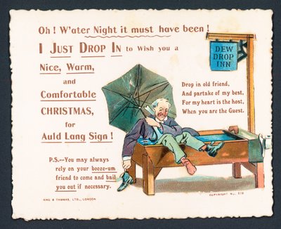 Intoxicated Man in Horse Trough! by English School