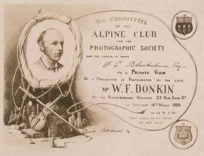 Invitation from the Alpine Club and the Photographic Society by English School