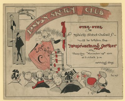 Invitation to an event at the London Sketch Club by English School