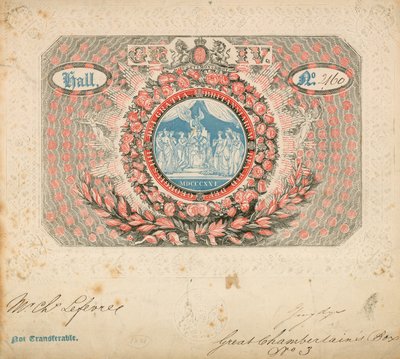 Invitation to the Coronation of George IV in 1821 by English School