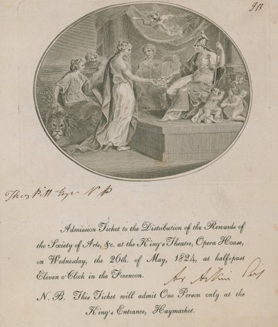 Invitation to the distribution of rewards of the Society of Arts by English School