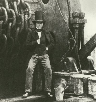 Isambard Kingdom Brunel, engineer, during the construction of the Great Eastern by English School