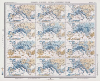Isobars and Isohyets, Central and Southern Europe by English School